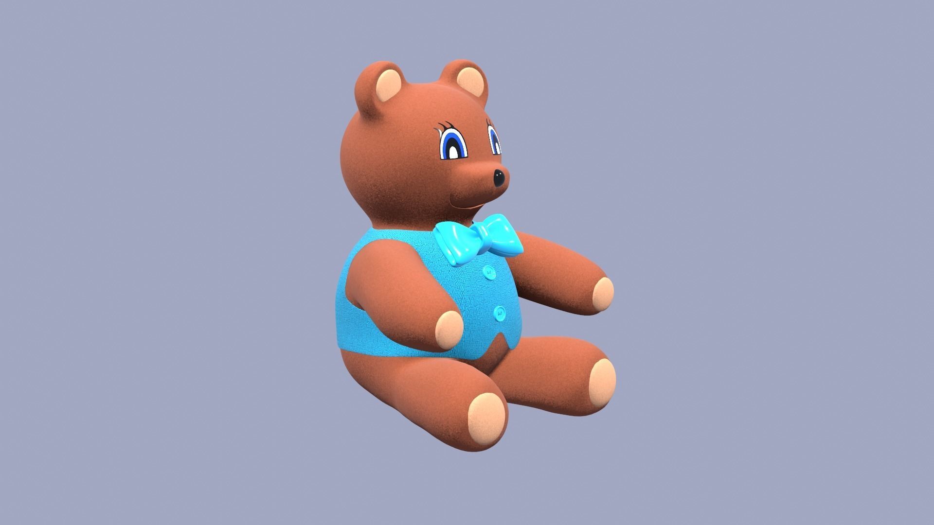 Teddy Bears Toys Brown Stuffed  3D Model Collection_14