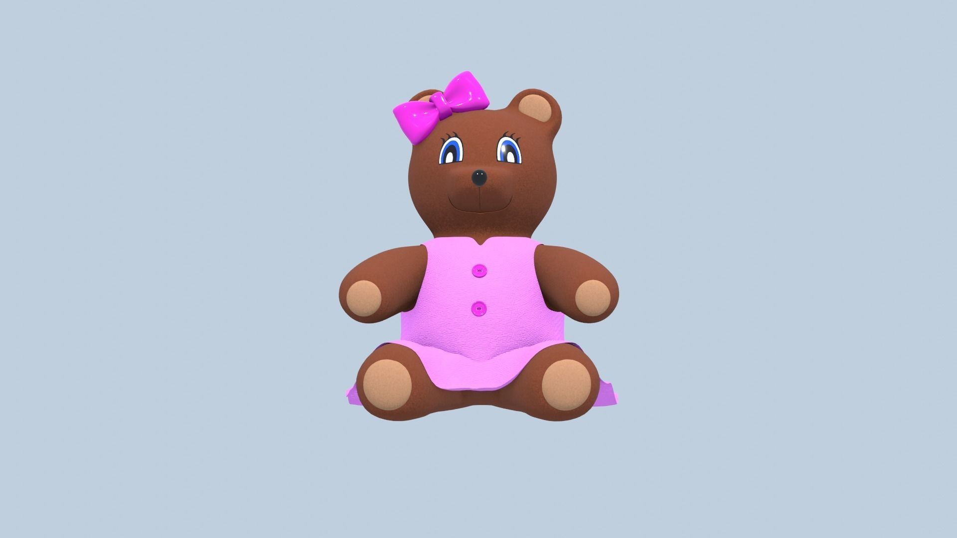 Teddy Bears Toys Brown Stuffed  3D Model Collection_27