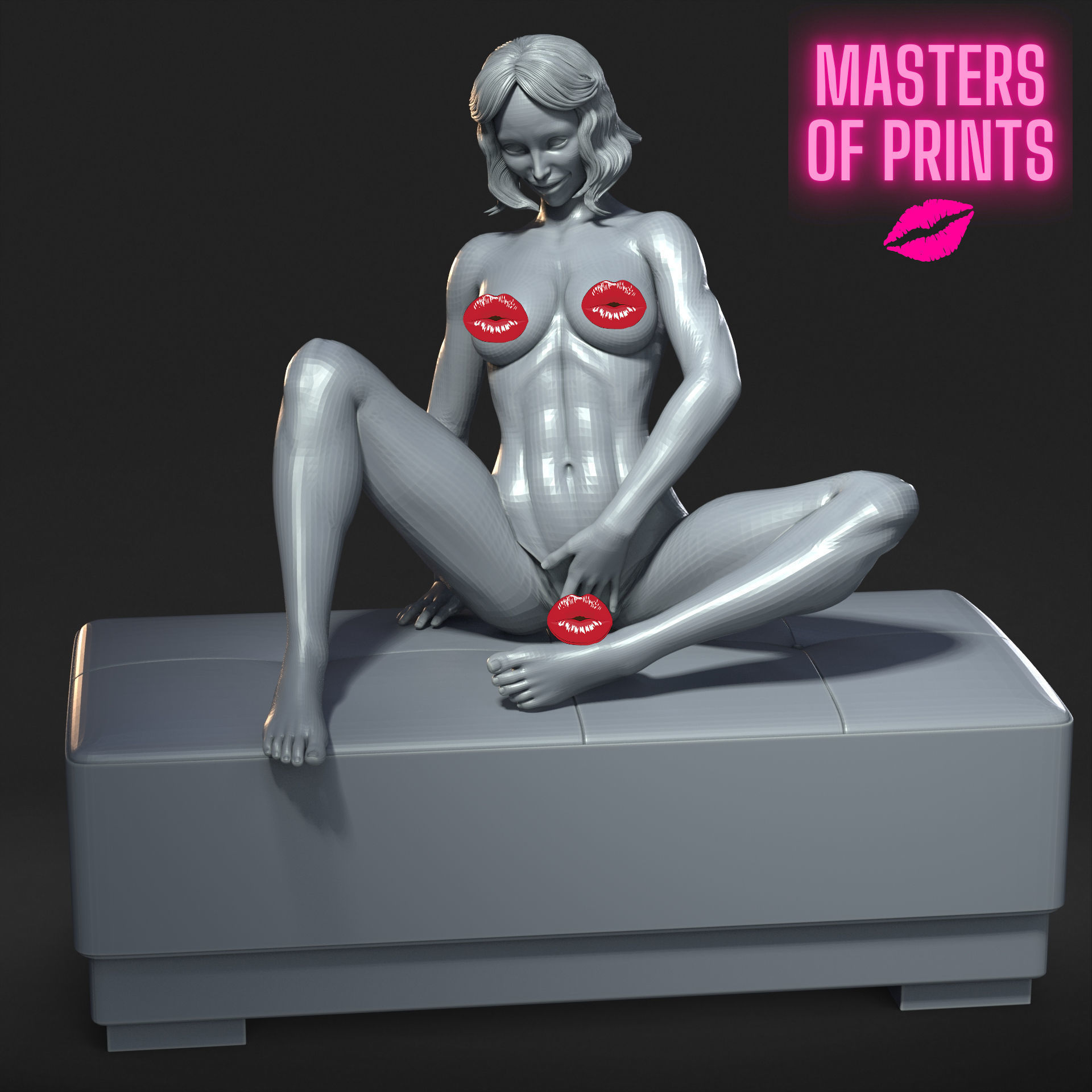 sexy pose - NSFW - EROTIC MINIATURE 75 MM SCALE 3D print model_1