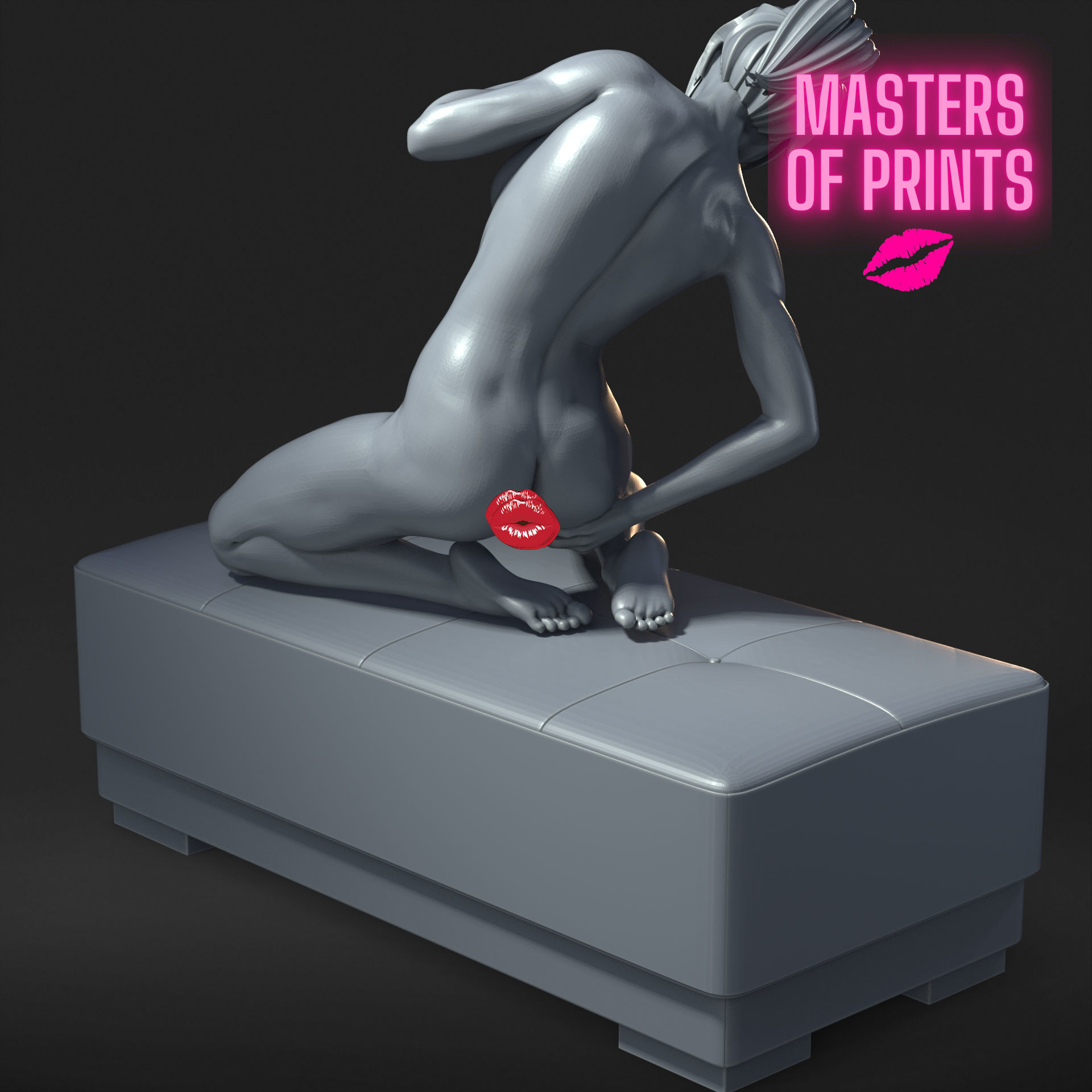 sexy pose - NSFW - EROTIC MINIATURE 75 MM SCALE 3D print model_1