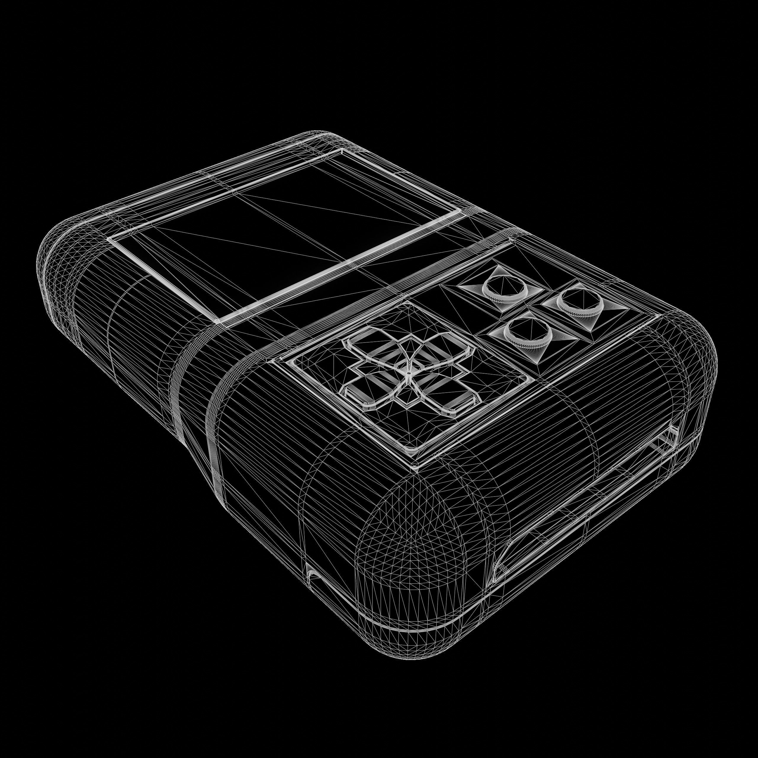 Retro Handheld Games Console Generic Model 3D model_5