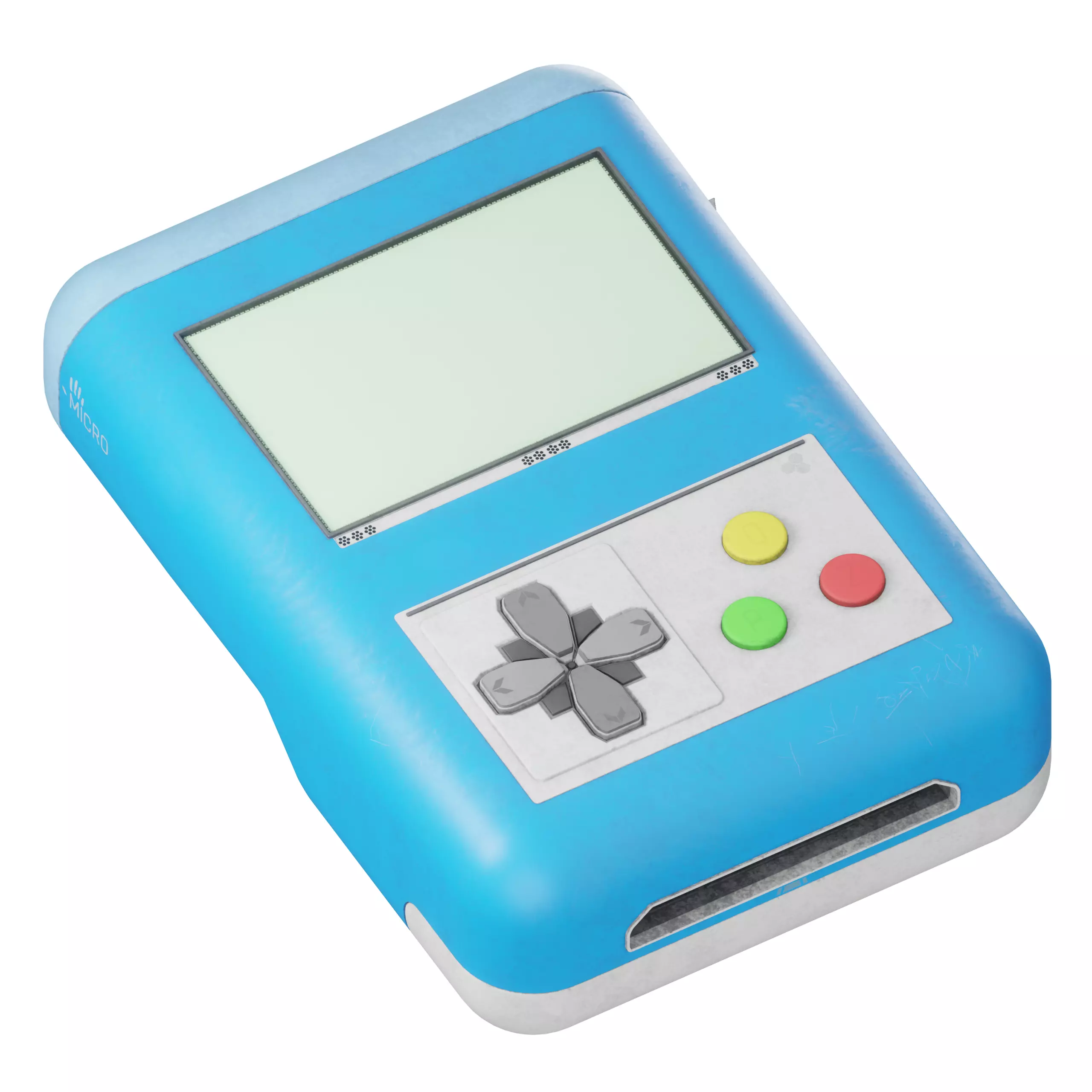 Retro Handheld Games Console Generic Model 3D model_0