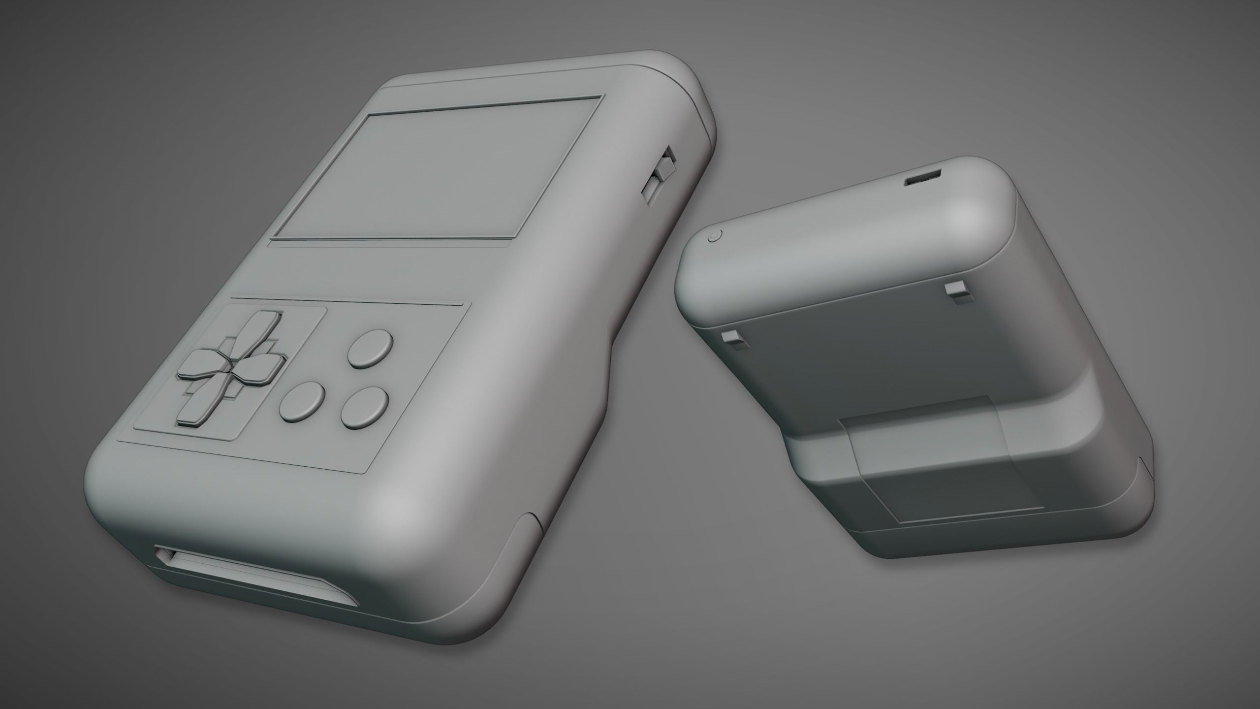 Retro Handheld Games Console Generic Model 3D model_3