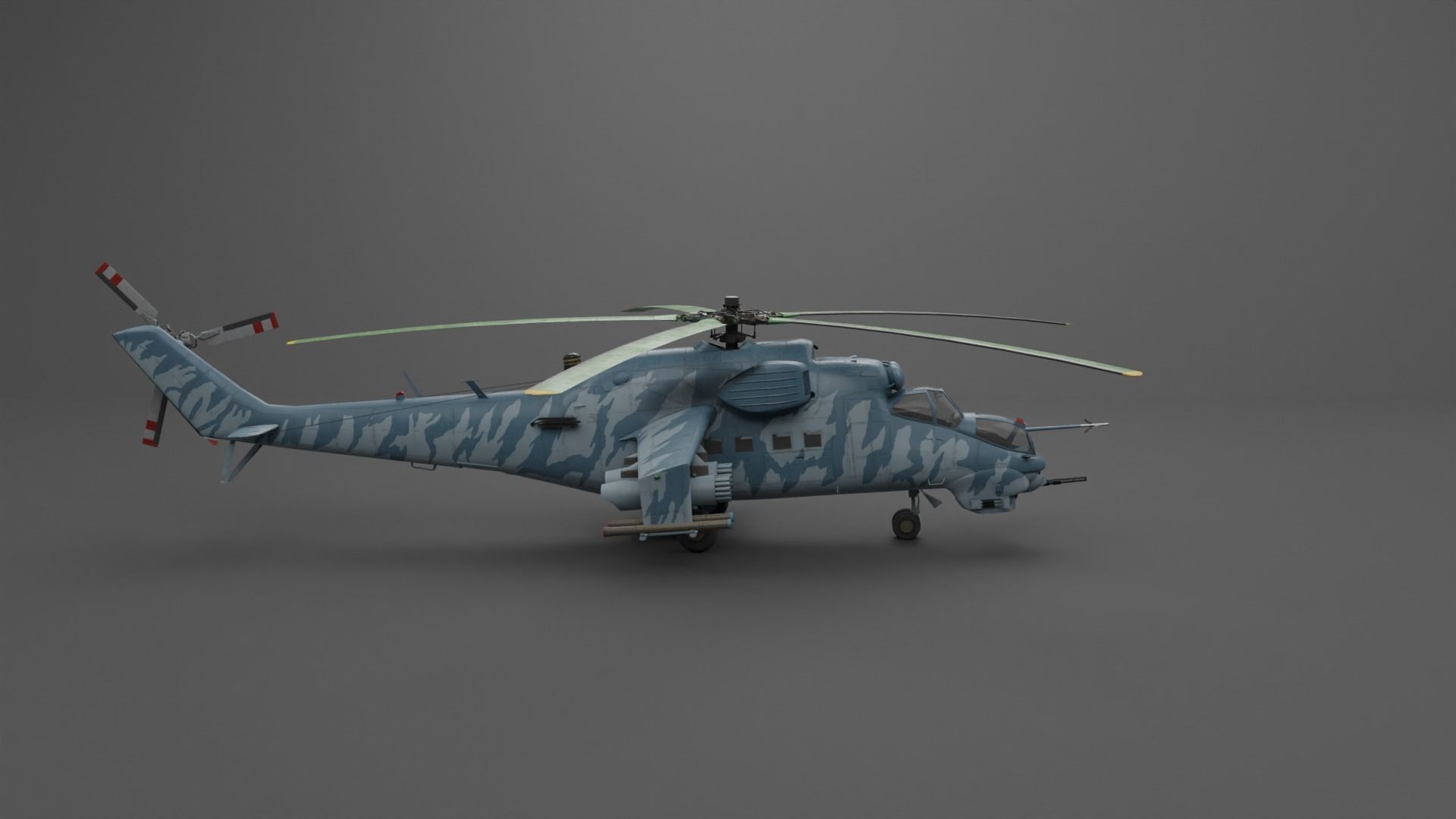 MIL MI 24 V Hind Attack helicopter Low-poly 3D model_43