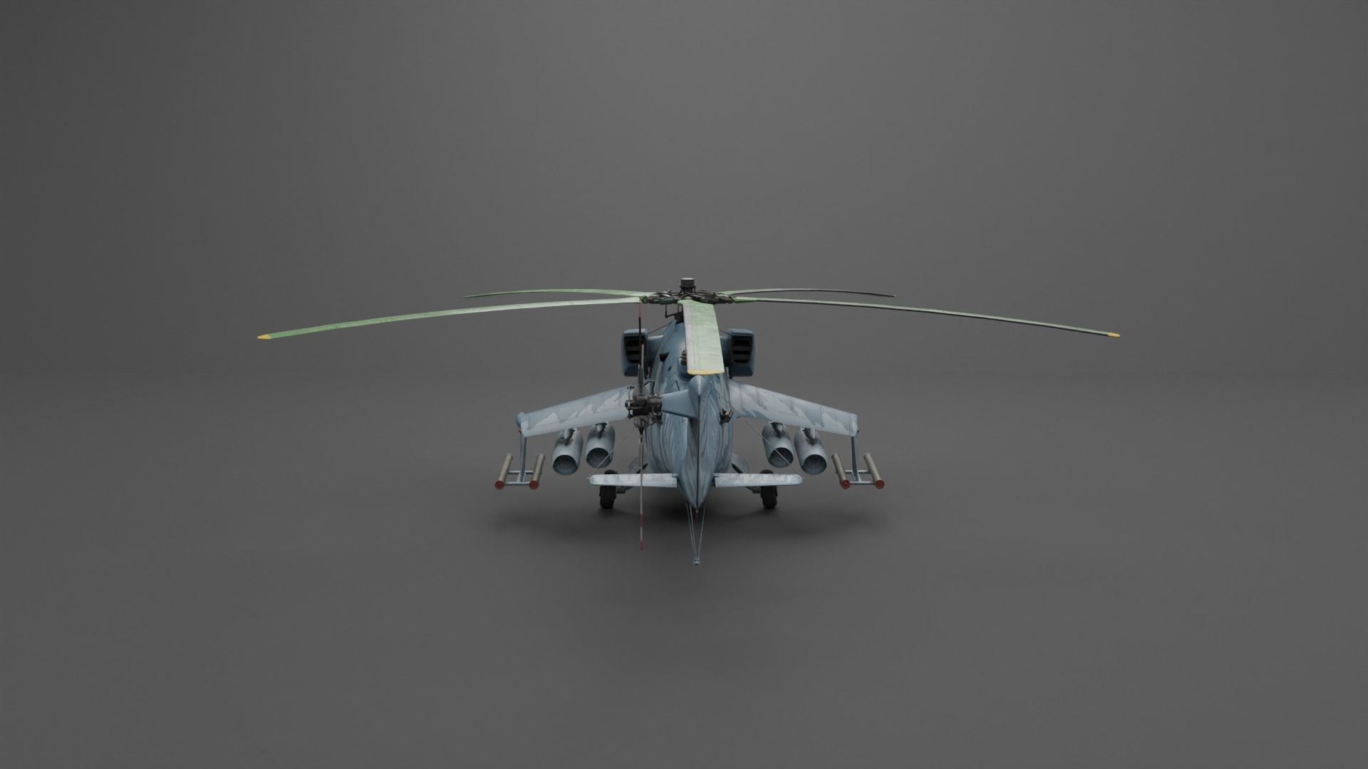 MIL MI 24 V Hind Attack helicopter Low-poly 3D model_44