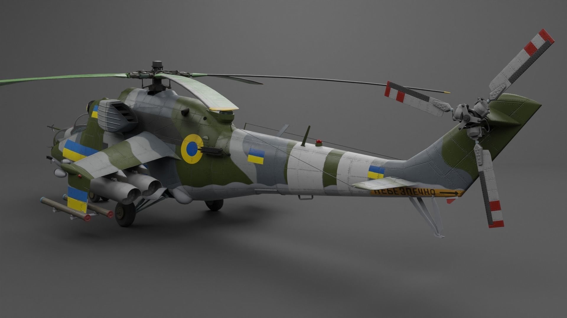 MIL MI 24 V Hind Attack helicopter Low-poly 3D model_18