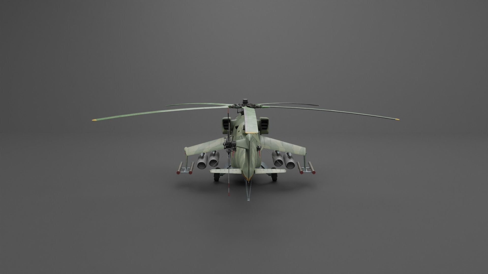 MIL MI 24 V Hind Attack helicopter Low-poly 3D model_34