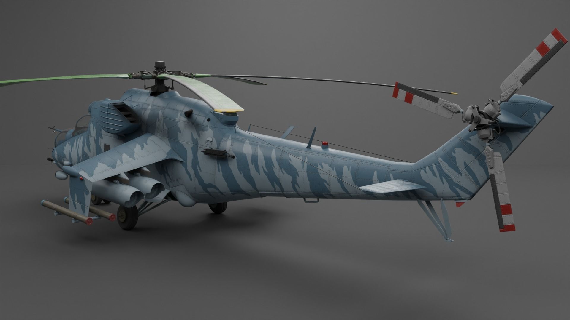 MIL MI 24 V Hind Attack helicopter Low-poly 3D model_20