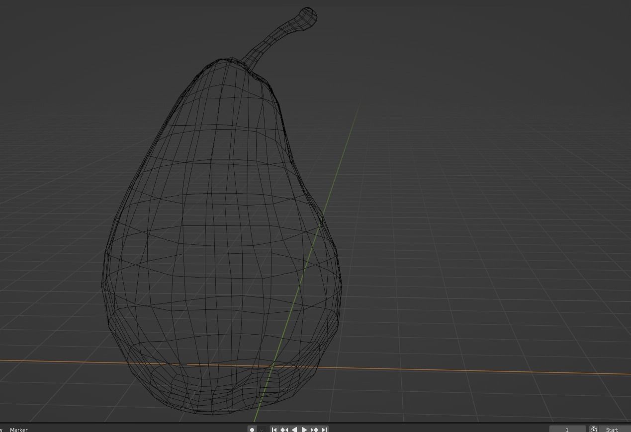 Pear lowpoly Free low-poly 3D model_3