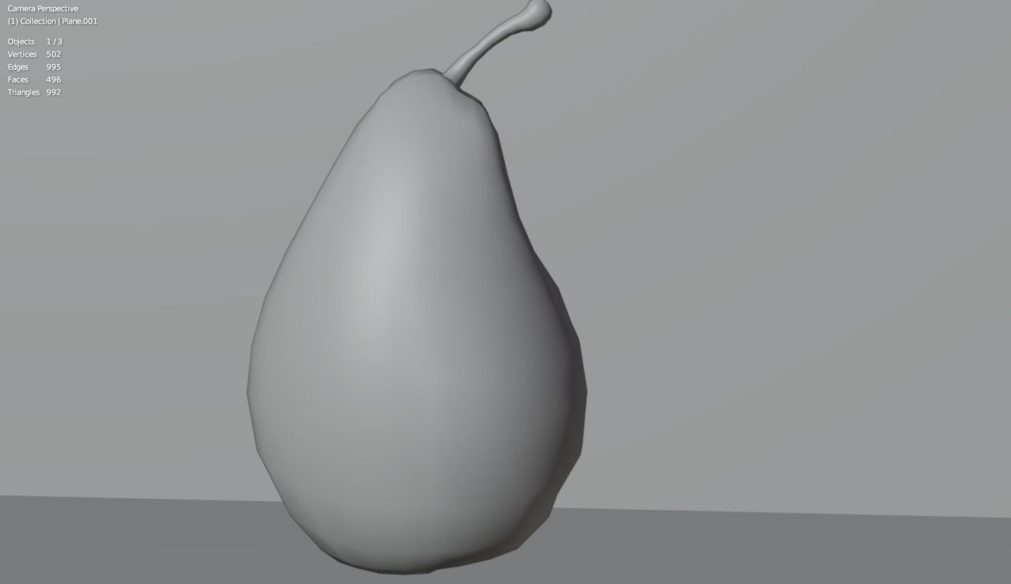 Pear lowpoly Free low-poly 3D model_2