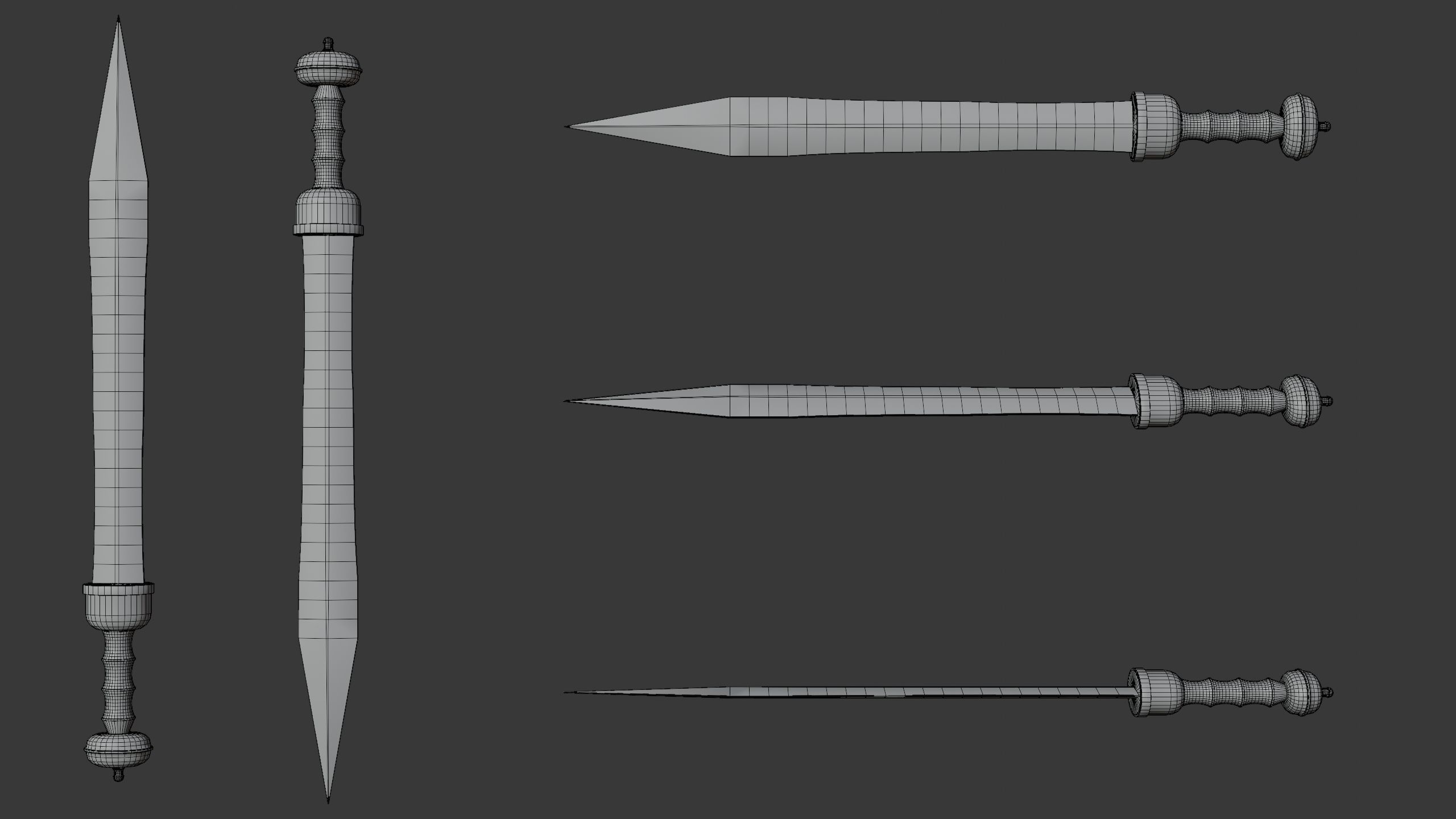 Roman Gladius Sword Low-poly pbr Free low-poly 3D model_5