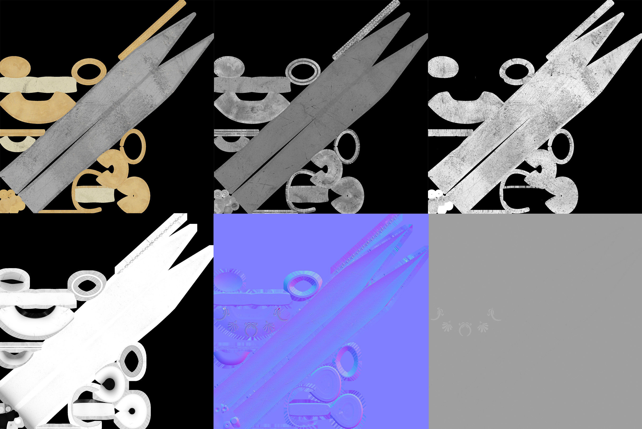 Roman Gladius Sword Low-poly pbr Free low-poly 3D model_4