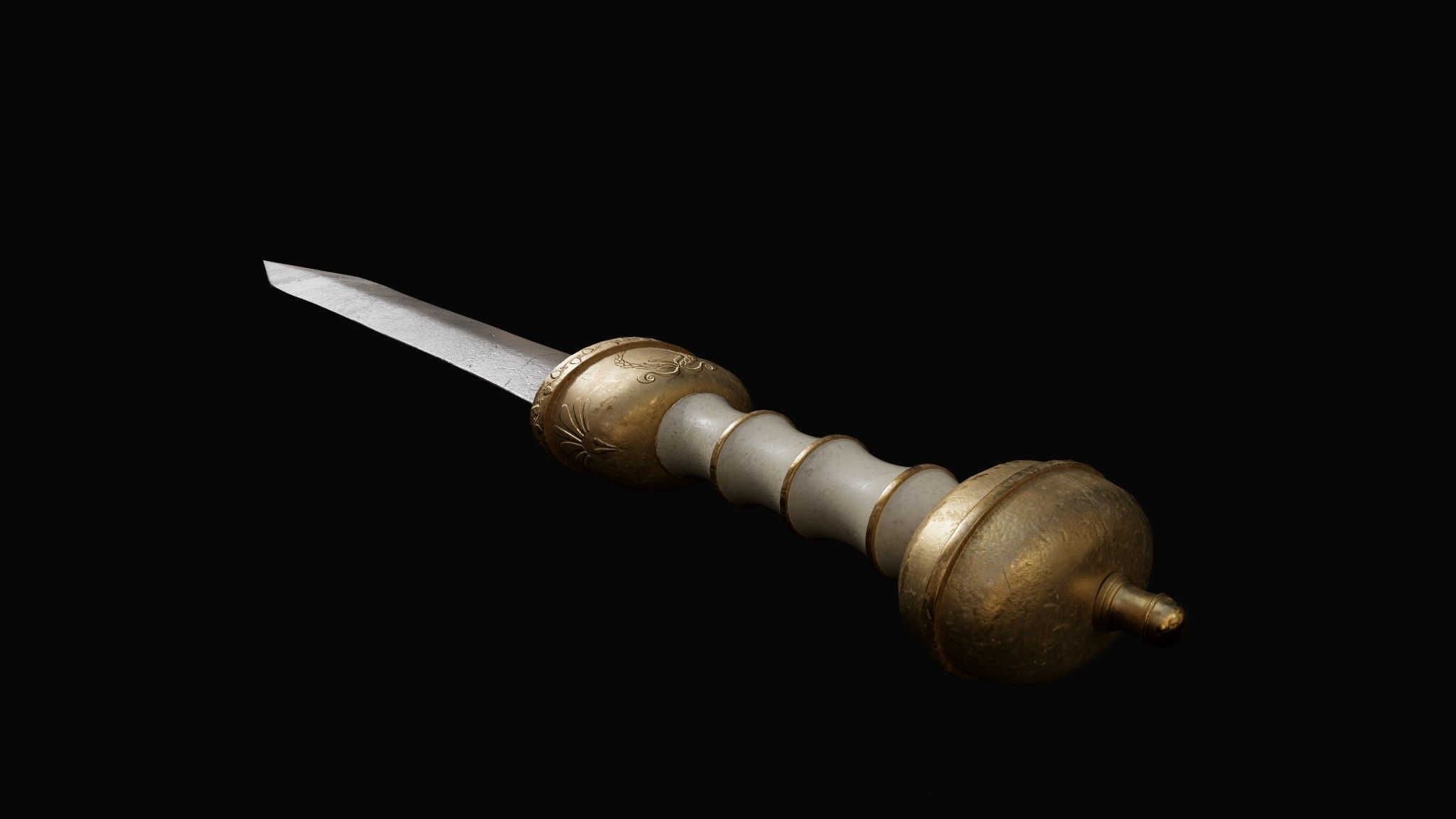Roman Gladius Sword Low-poly pbr Free low-poly 3D model_1