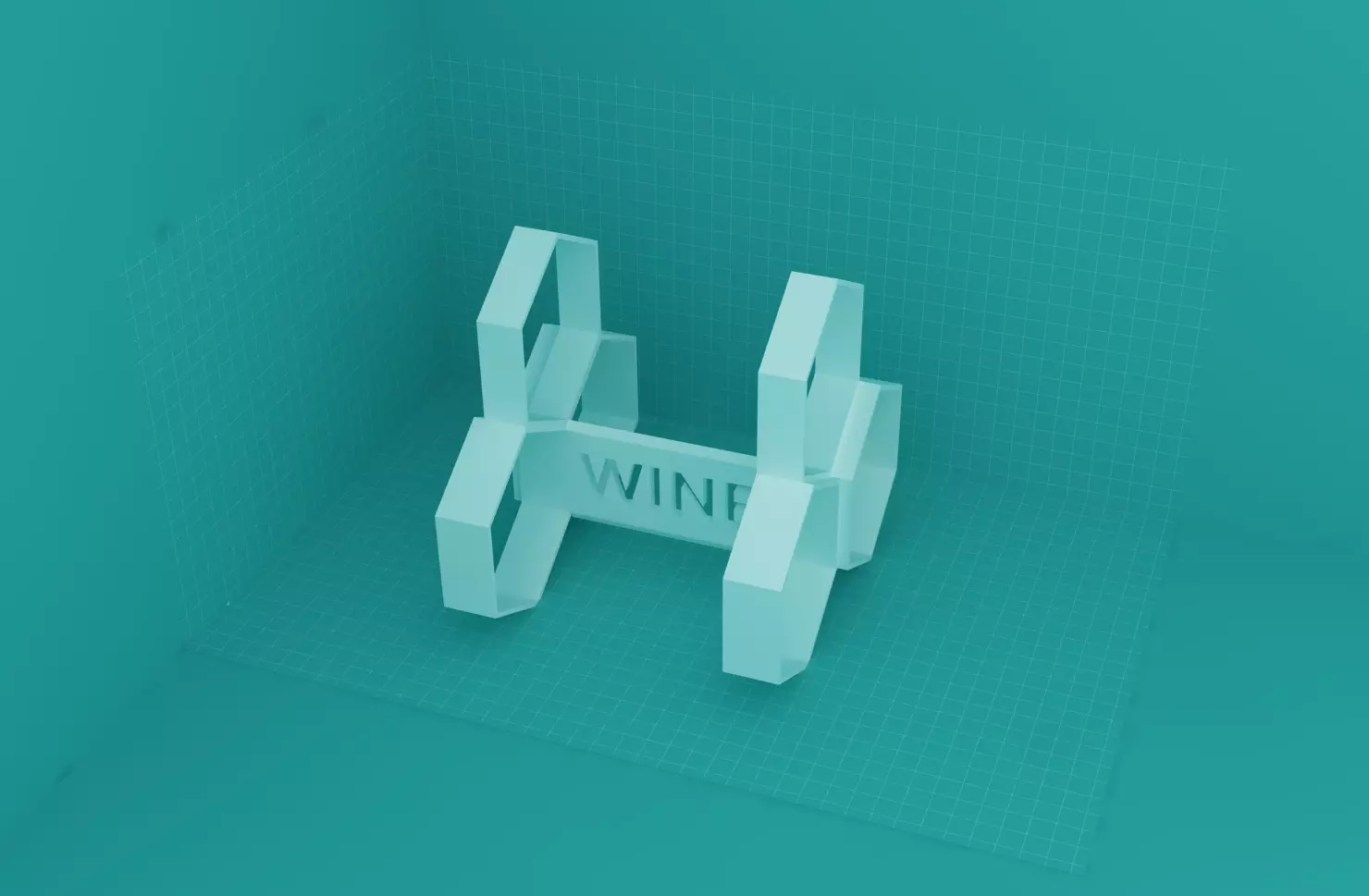 winerack - 3bottles - honey 3D print model_0