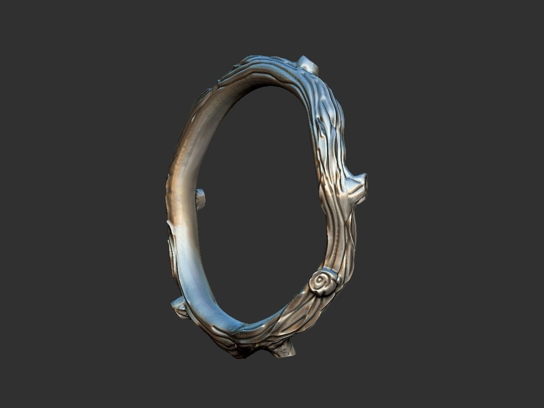 Rustic Branch Ring - Aliance 3D print model_12