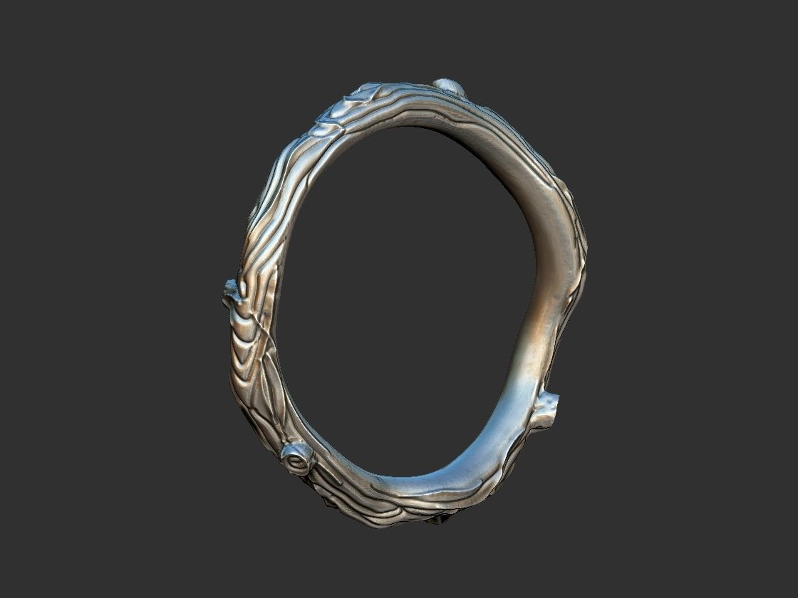 Rustic Branch Ring - Aliance 3D print model_6