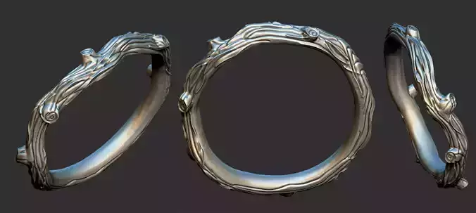 Rustic Branch Ring - Aliance 3D print model