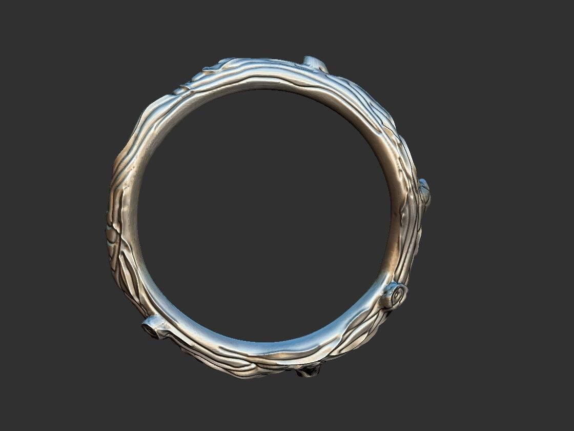 Rustic Branch Ring - Aliance 3D print model_4