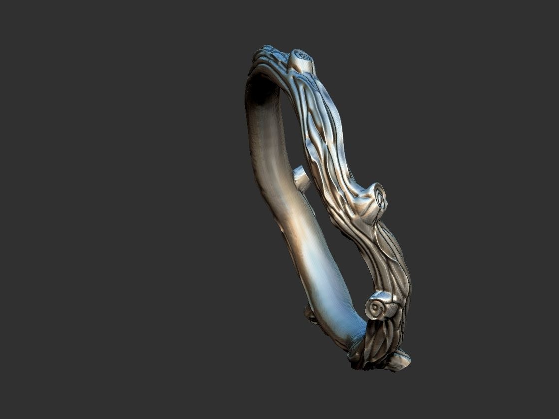 Rustic Branch Ring - Aliance 3D print model_3