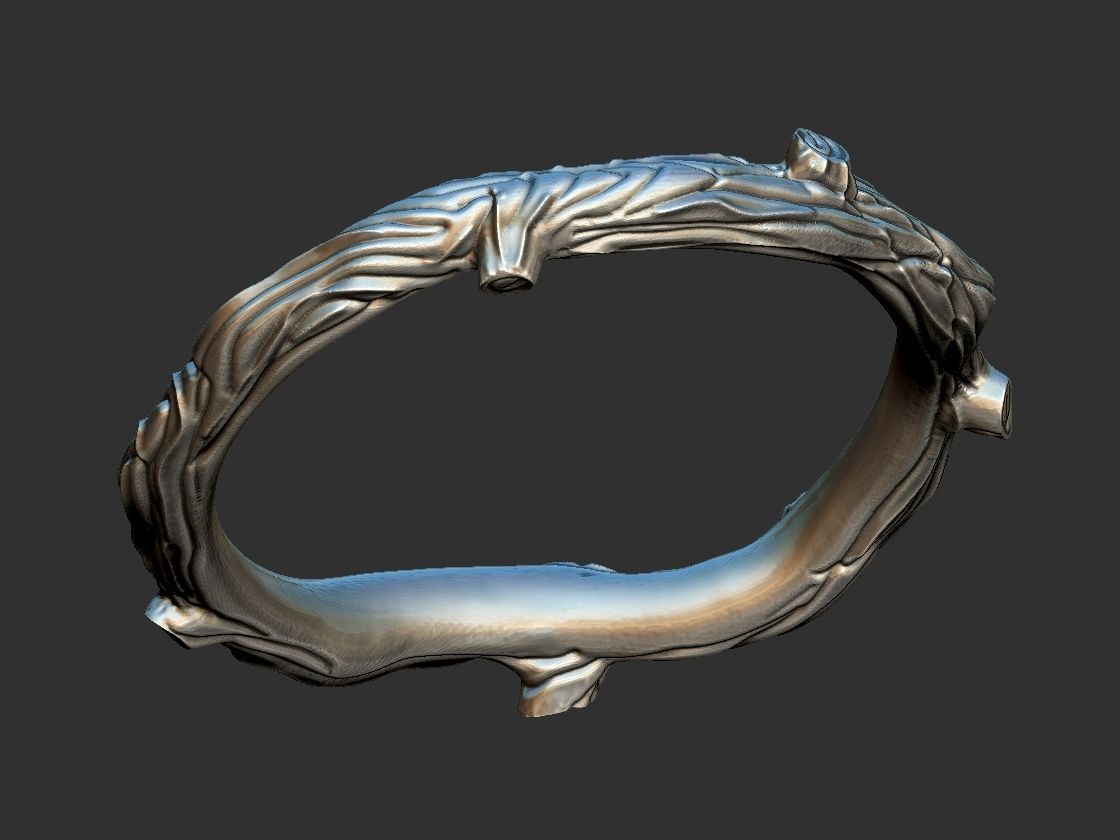 Rustic Branch Ring - Aliance 3D print model_15