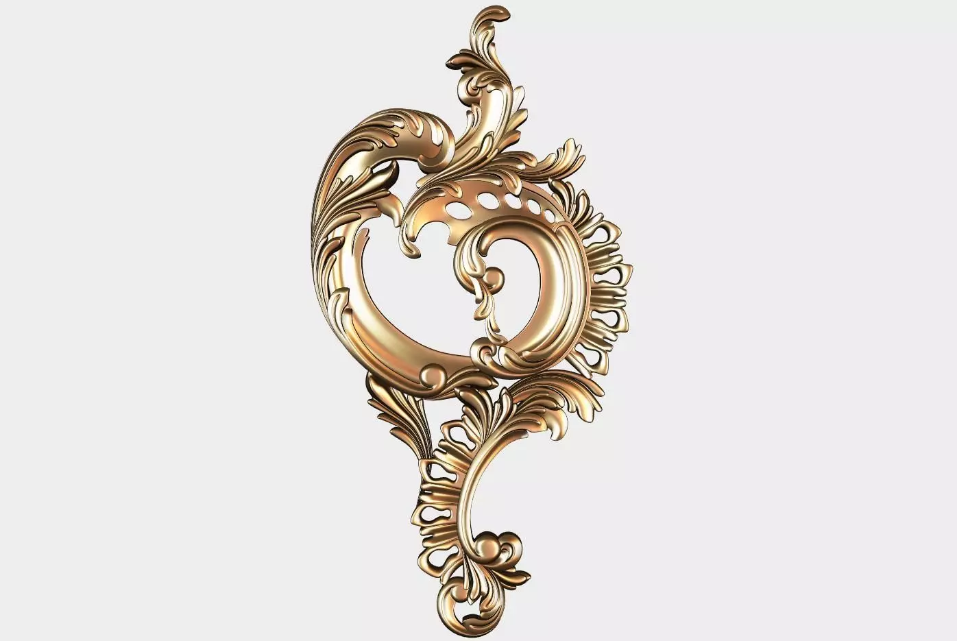 Carved decor for cnc 35 Free 3D model