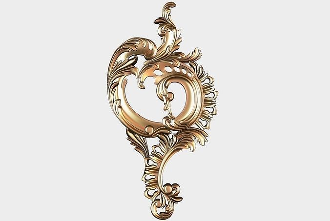 Carved decor for cnc 35 Free 3D model