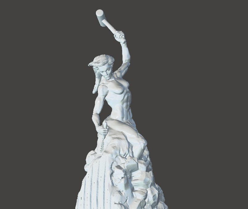 Self-Made-woman 3D print model 3D print model_5