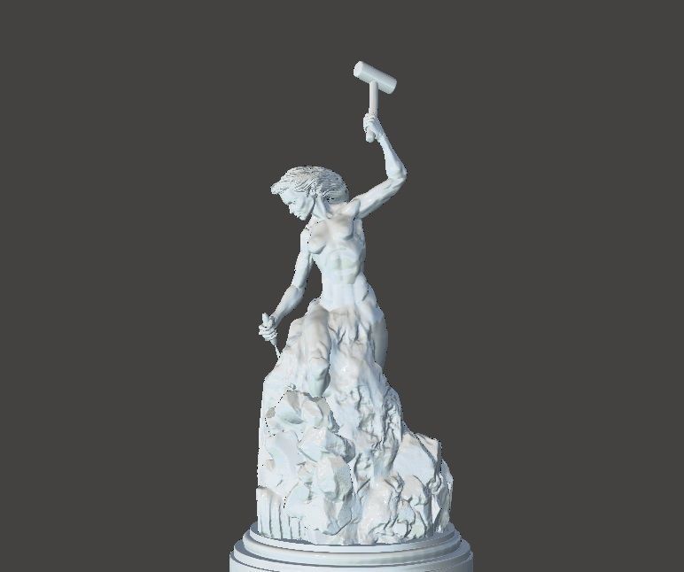 Self-Made-woman 3D print model 3D print model_6
