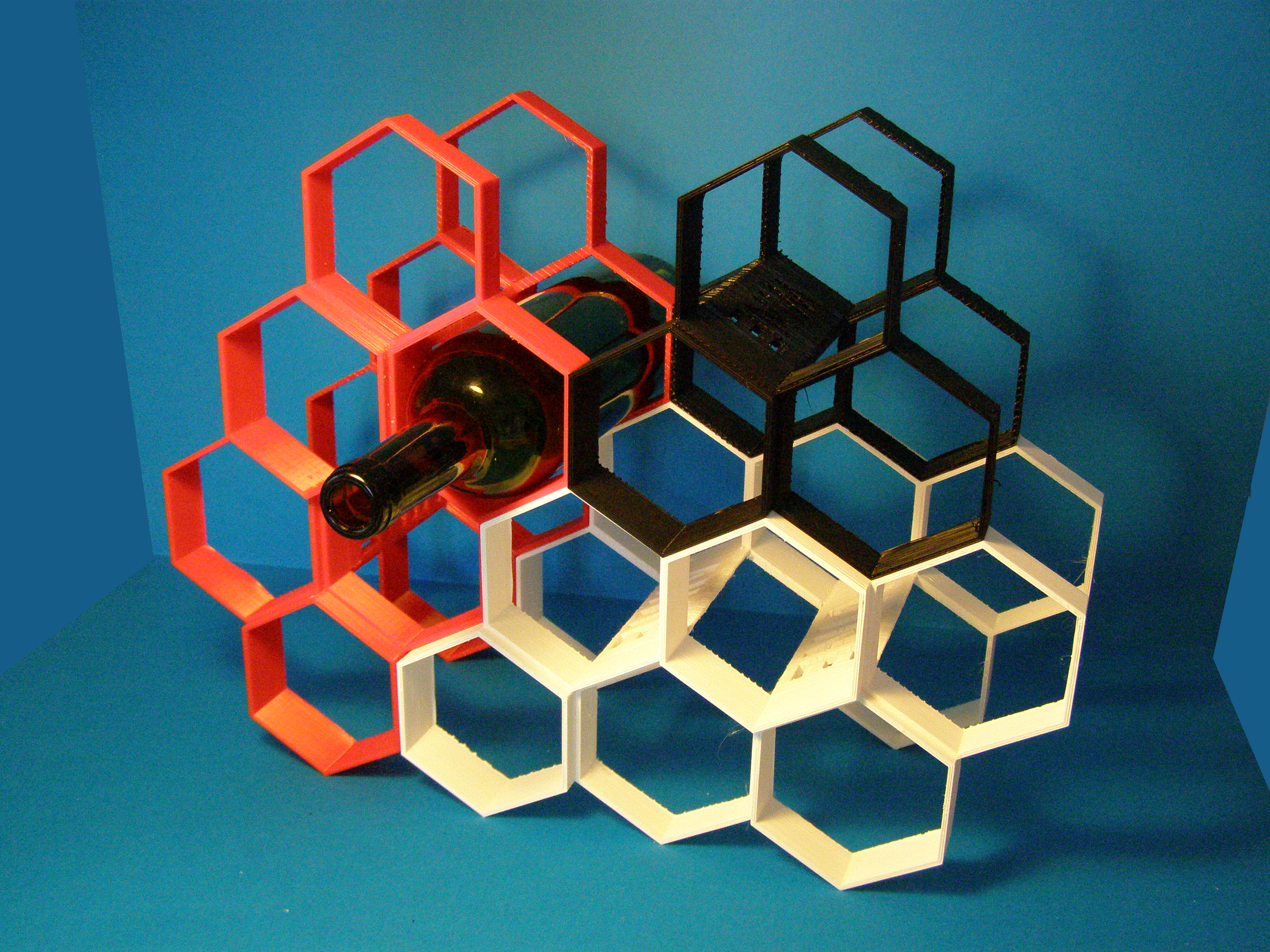 Wine rack - 6 bottles 3D print model_1