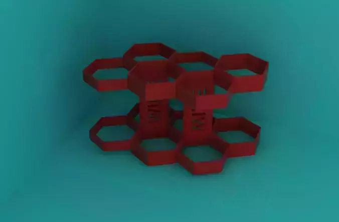 Wine rack - 6 bottles 3D print model