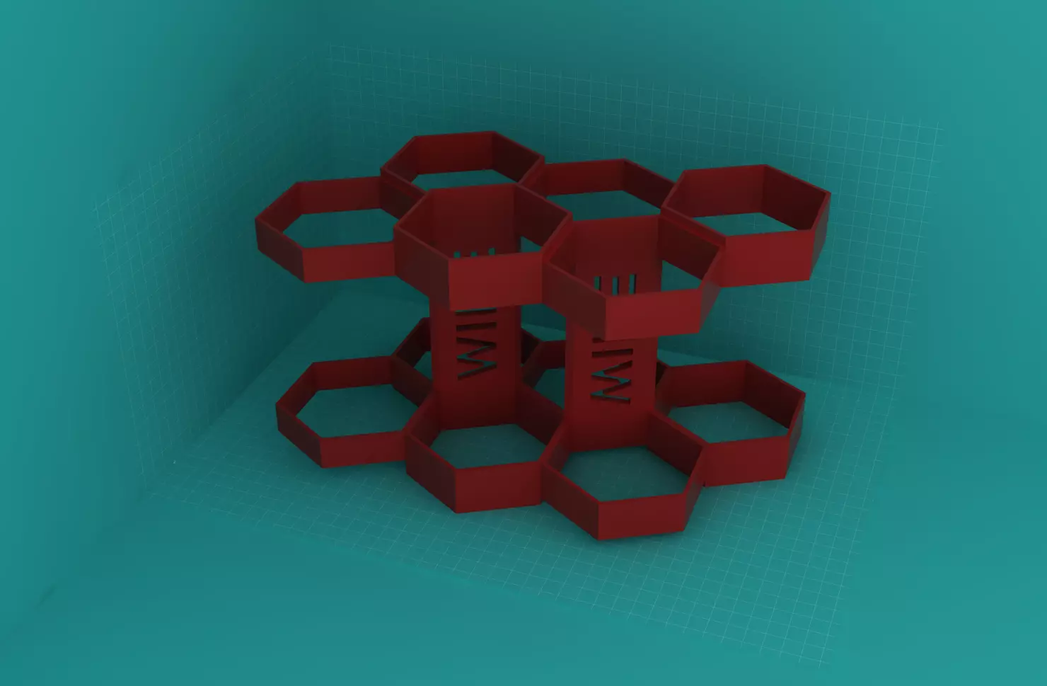 Wine rack - 6 bottles 3D print model_0