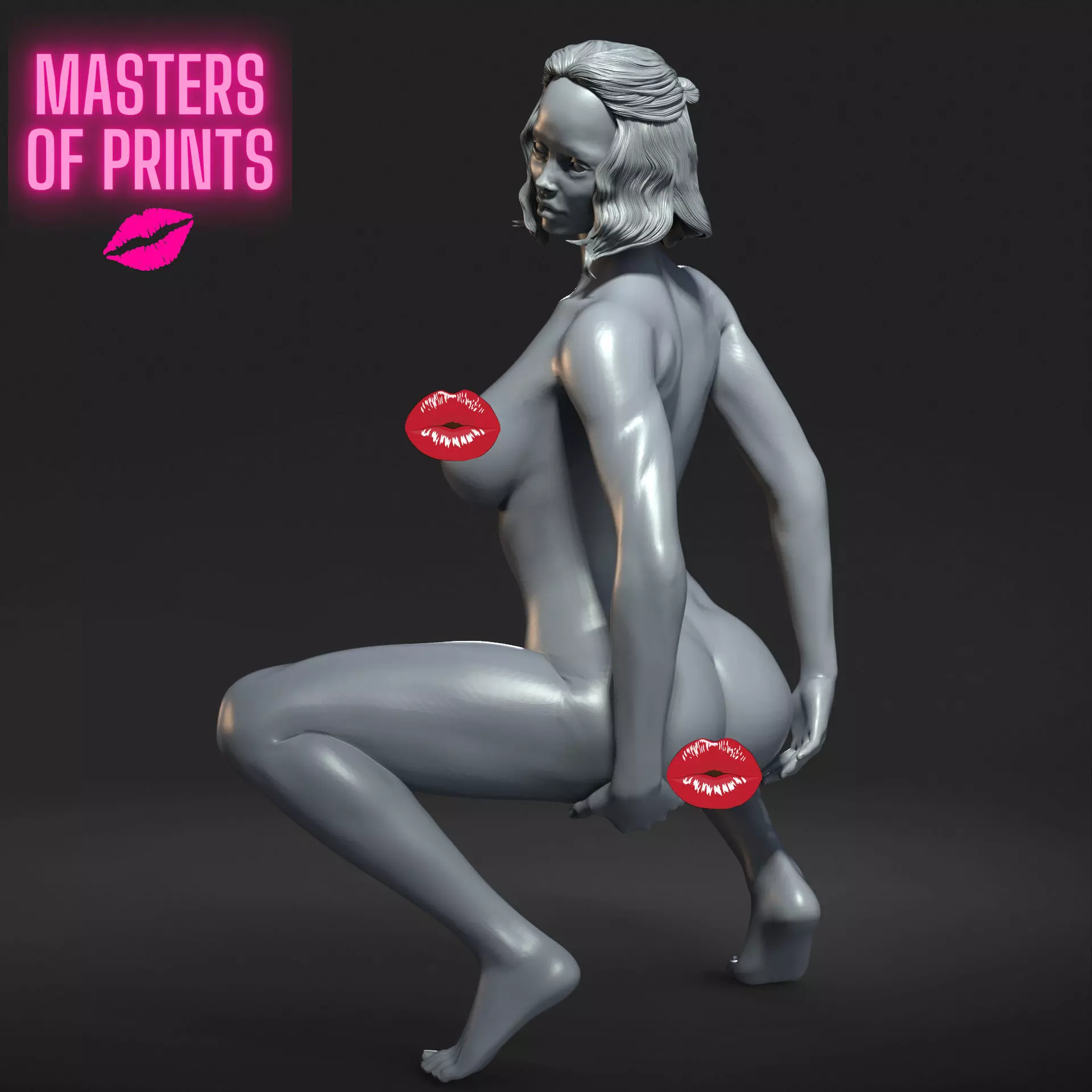 sexy pose - NSFW - EROTIC MINIATURE 75 MM SCALE 3D print model_0