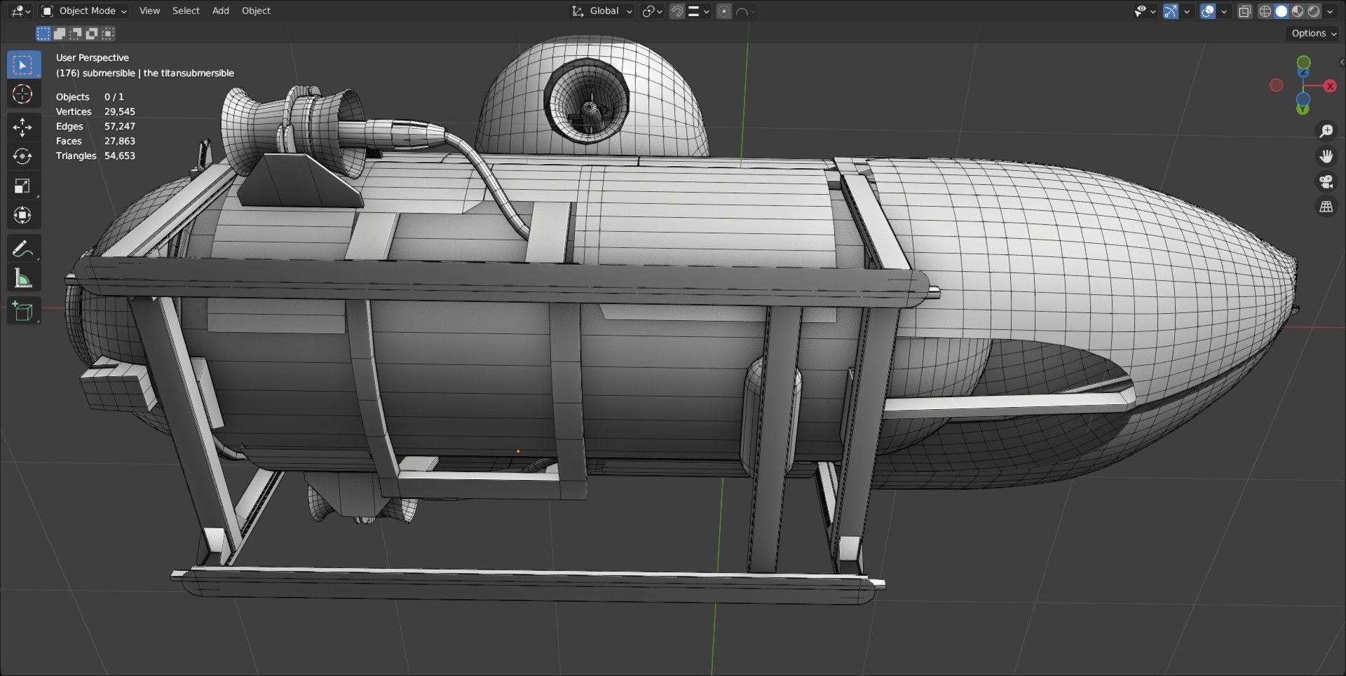 OceanGate Titan submersible 3D model_25