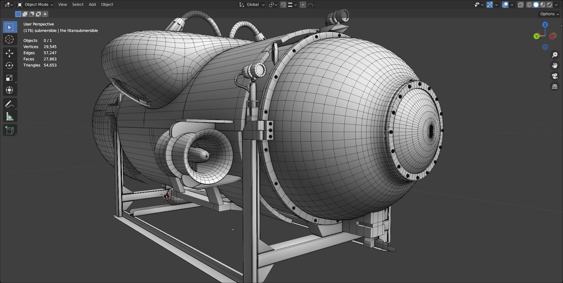 OceanGate Titan submersible 3D model_22