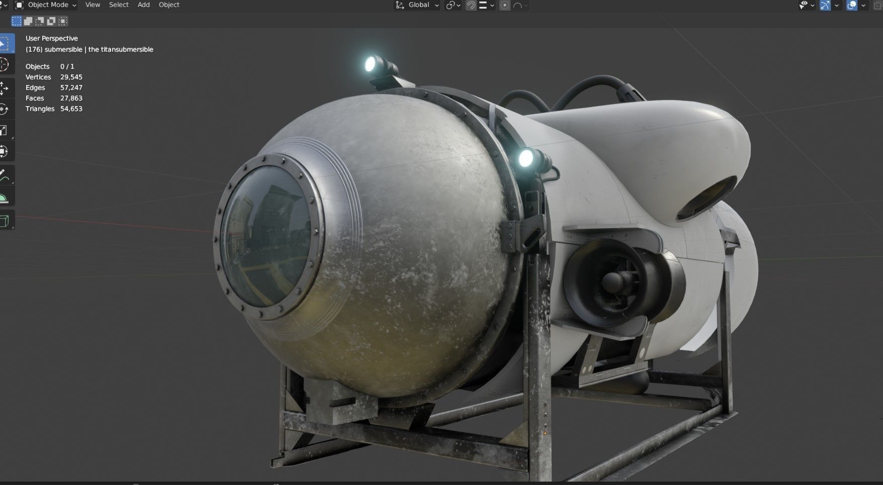 OceanGate Titan submersible 3D model_9