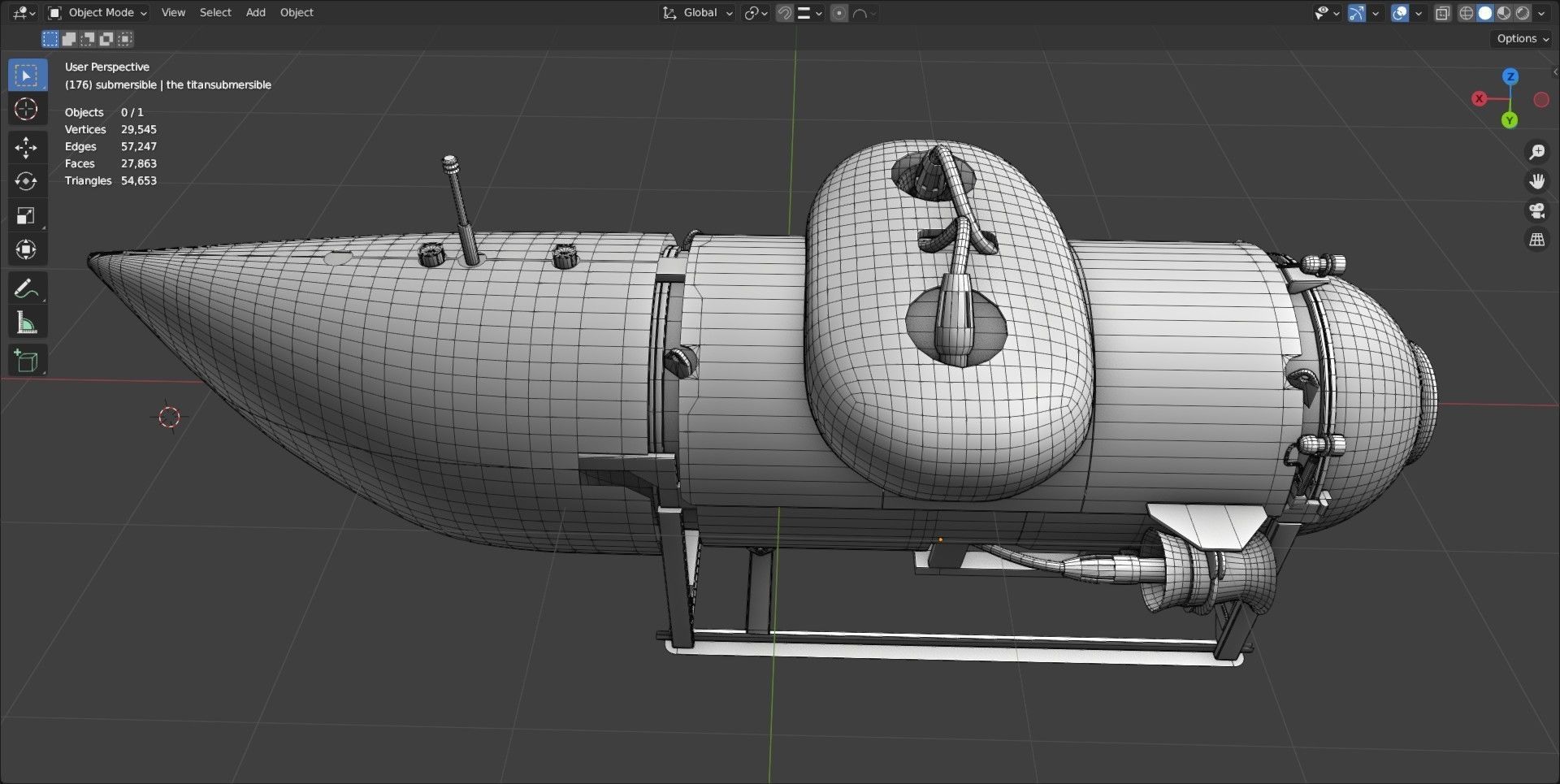 OceanGate Titan submersible 3D model_23
