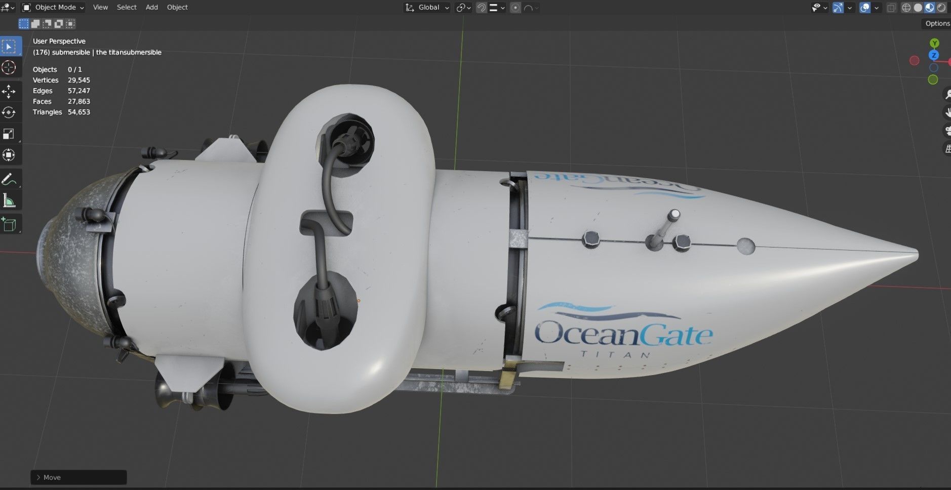 OceanGate Titan submersible 3D model_6