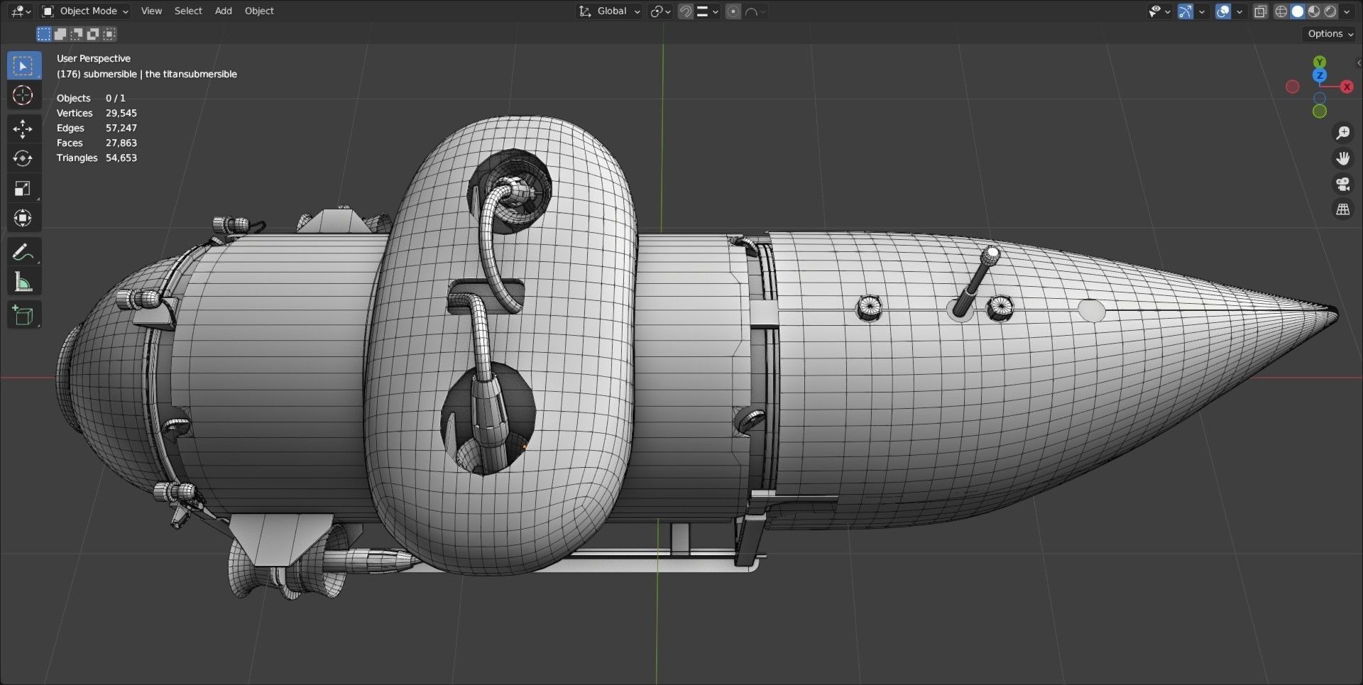 OceanGate Titan submersible 3D model_24