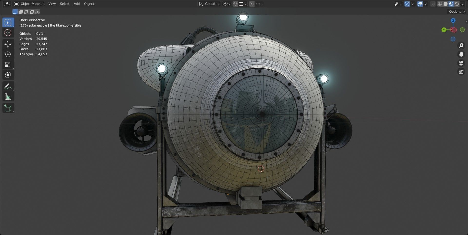 OceanGate Titan submersible 3D model_12