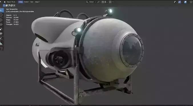 OceanGate Titan submersible 3D model