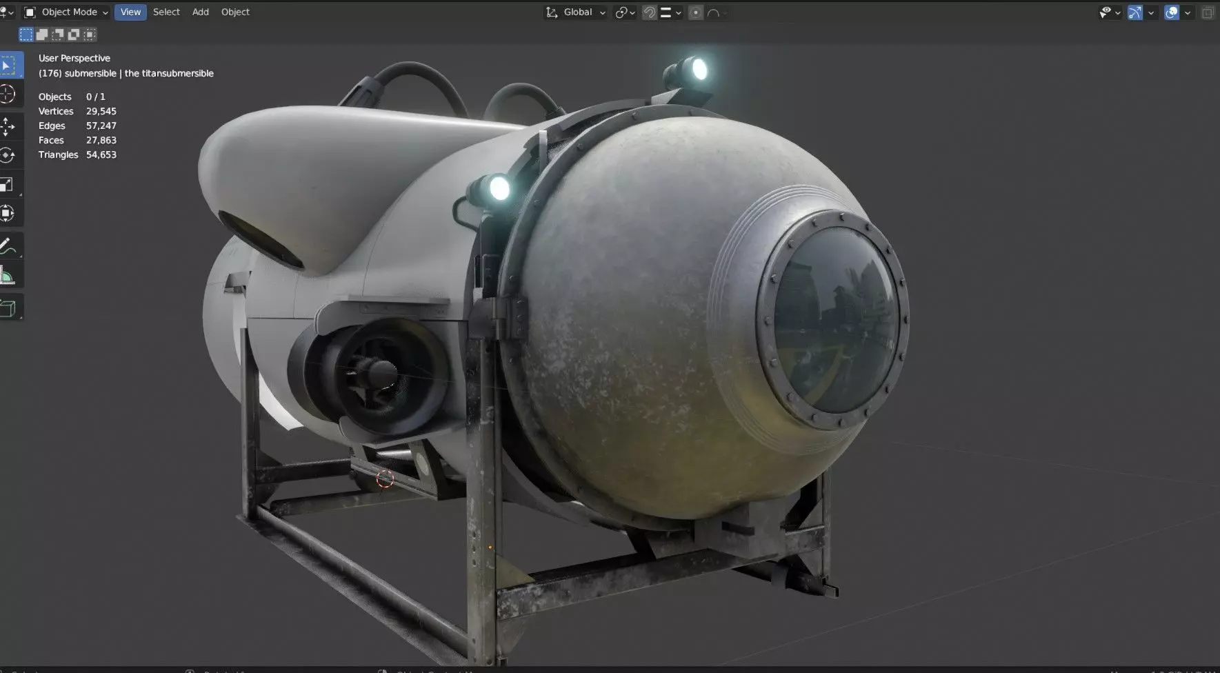 OceanGate Titan submersible 3D model_0