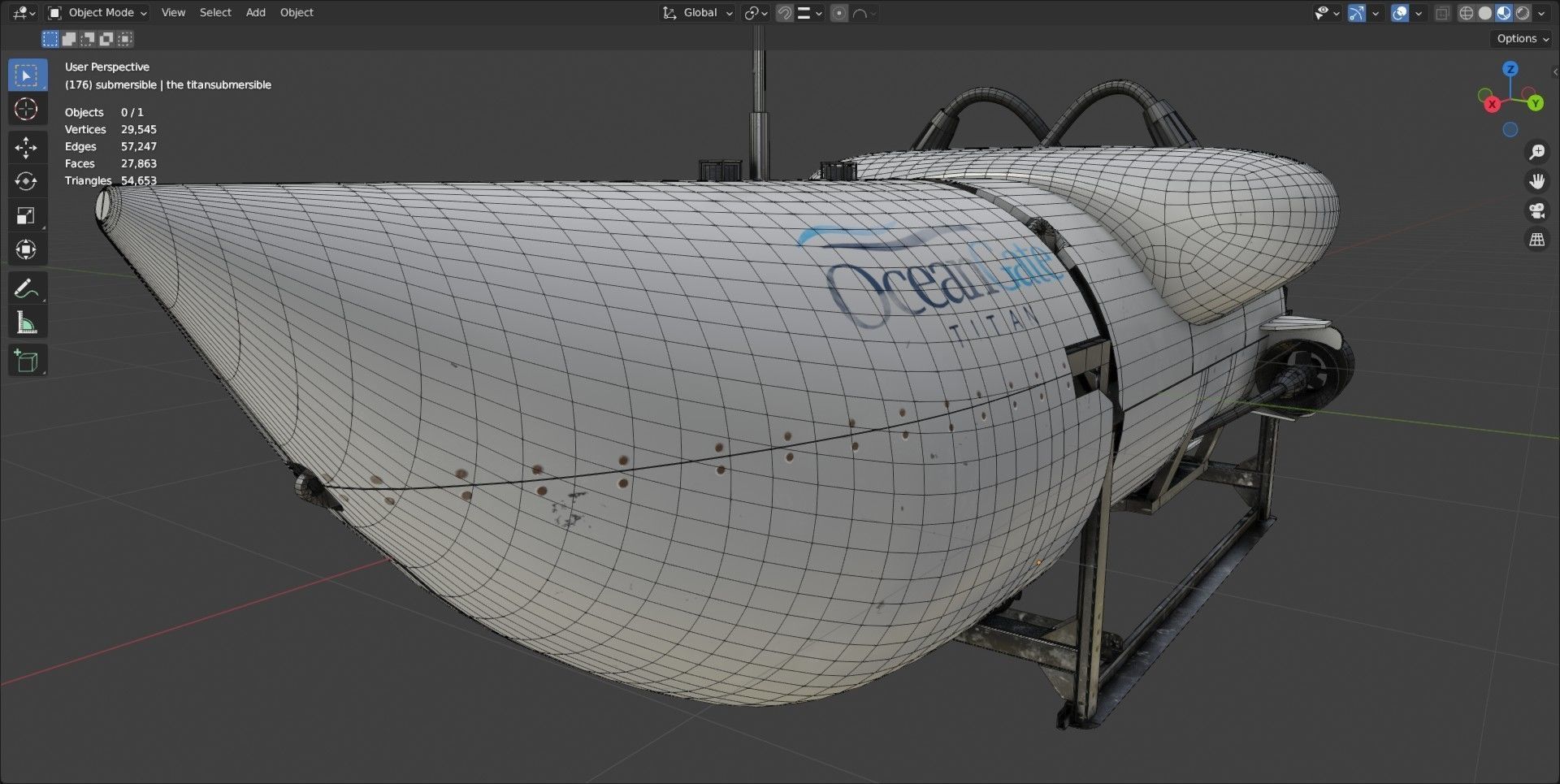 OceanGate Titan submersible 3D model_18
