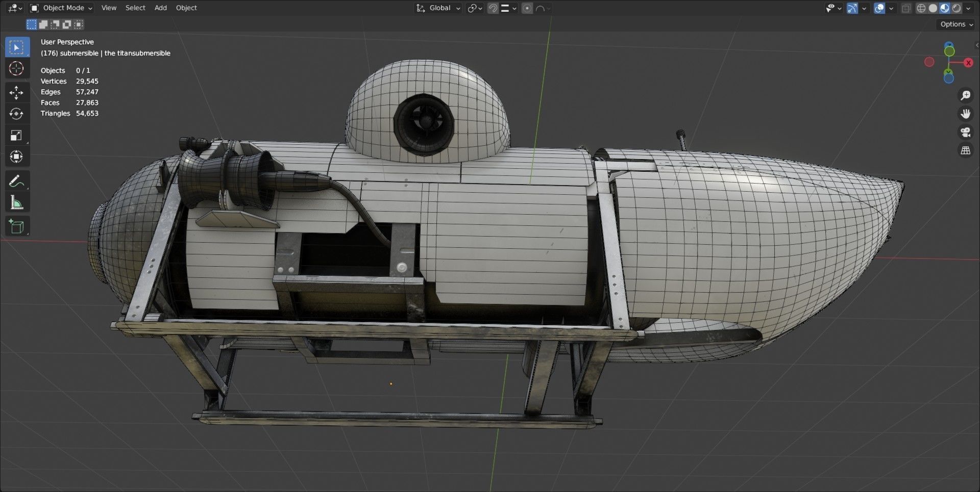 OceanGate Titan submersible 3D model_20