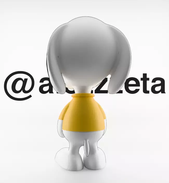 Kaws Snoopy Textured Low-poly 3D model_18