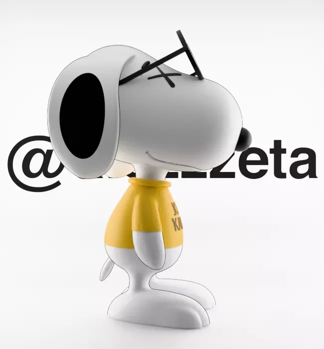 Kaws Snoopy Textured Low-poly 3D model_29