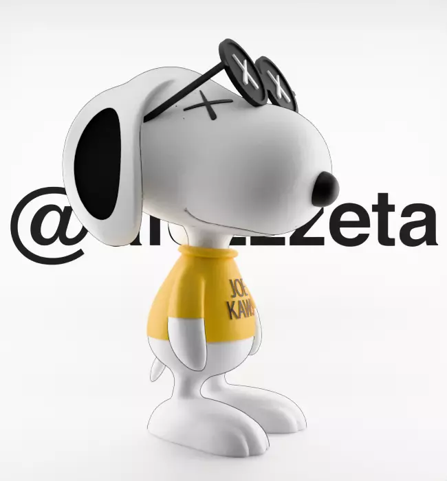 Kaws Snoopy Textured Low-poly 3D model_31