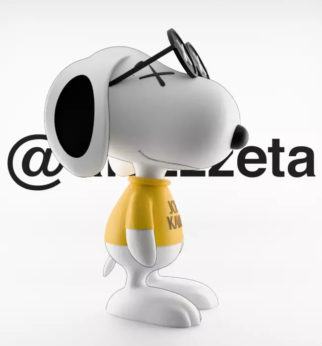 Kaws Snoopy Textured Low-poly 3D model_30