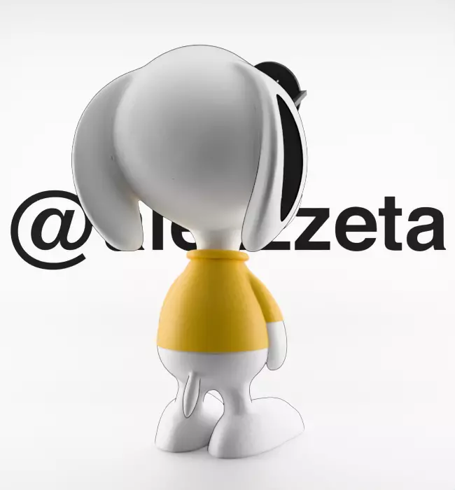 Kaws Snoopy Textured Low-poly 3D model_21