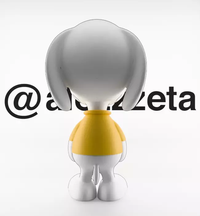 Kaws Snoopy Textured Low-poly 3D model_19