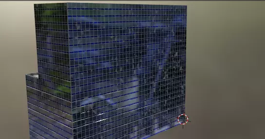 downtown building Low-poly 3D model_0